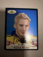 Patrick Fischer HCD EVZ Lugano Hockey Sticker signiert 