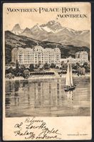 Montreux, Palace-Hotel vom See betrachte