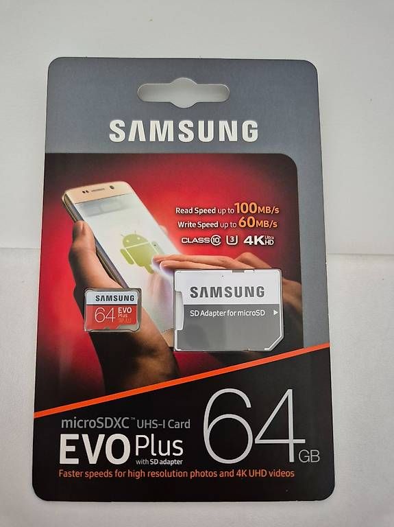 Samsung Schede di memoria: Samsung Evo Plus microSDXC UHS-I 64GB – Nuovo e nell'imballaggio originale da Allschwil venduto da BiHoh