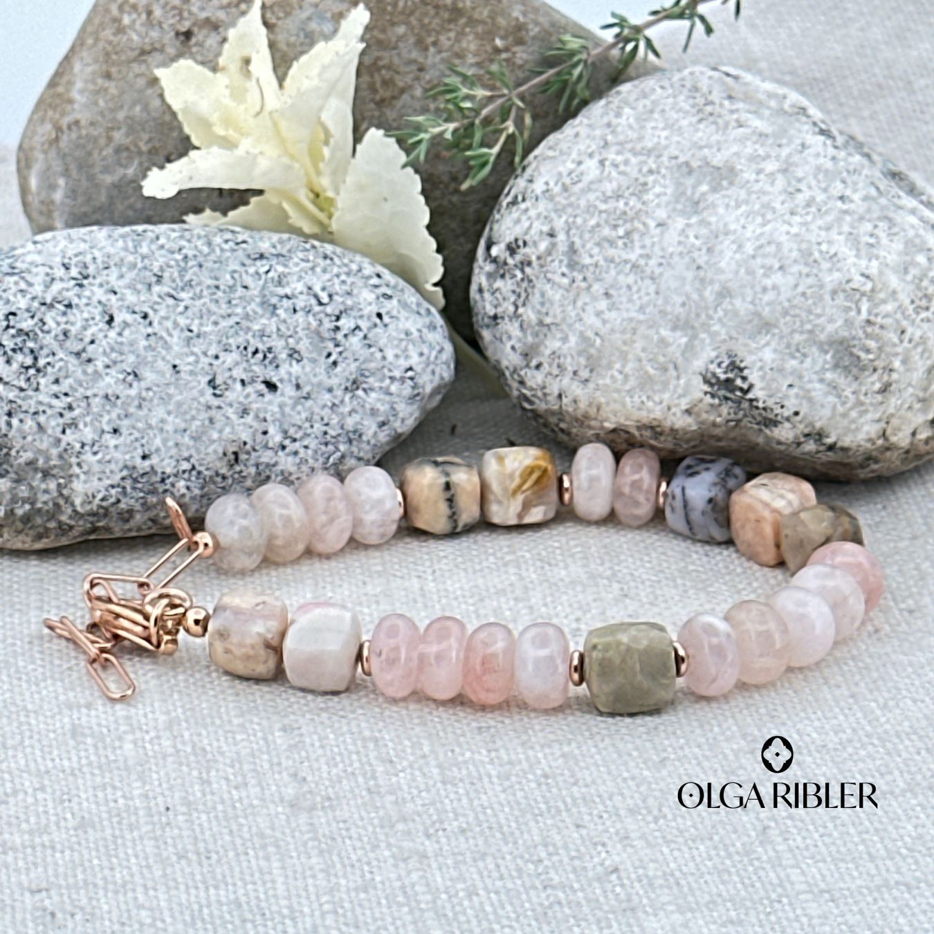 Olga Ribler Armbänder & -reifen: Armband mit Morganite, Opale – Neu (gemäss Beschreibung) aus Luzern von MonikaS03 4