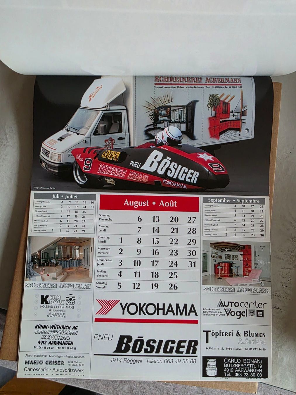 Calendari: Bösiger Töff Motorrad Kalender 1995 – Nuovo e nell'imballaggio originale da Walterswil BE venduto da Lonitti 1