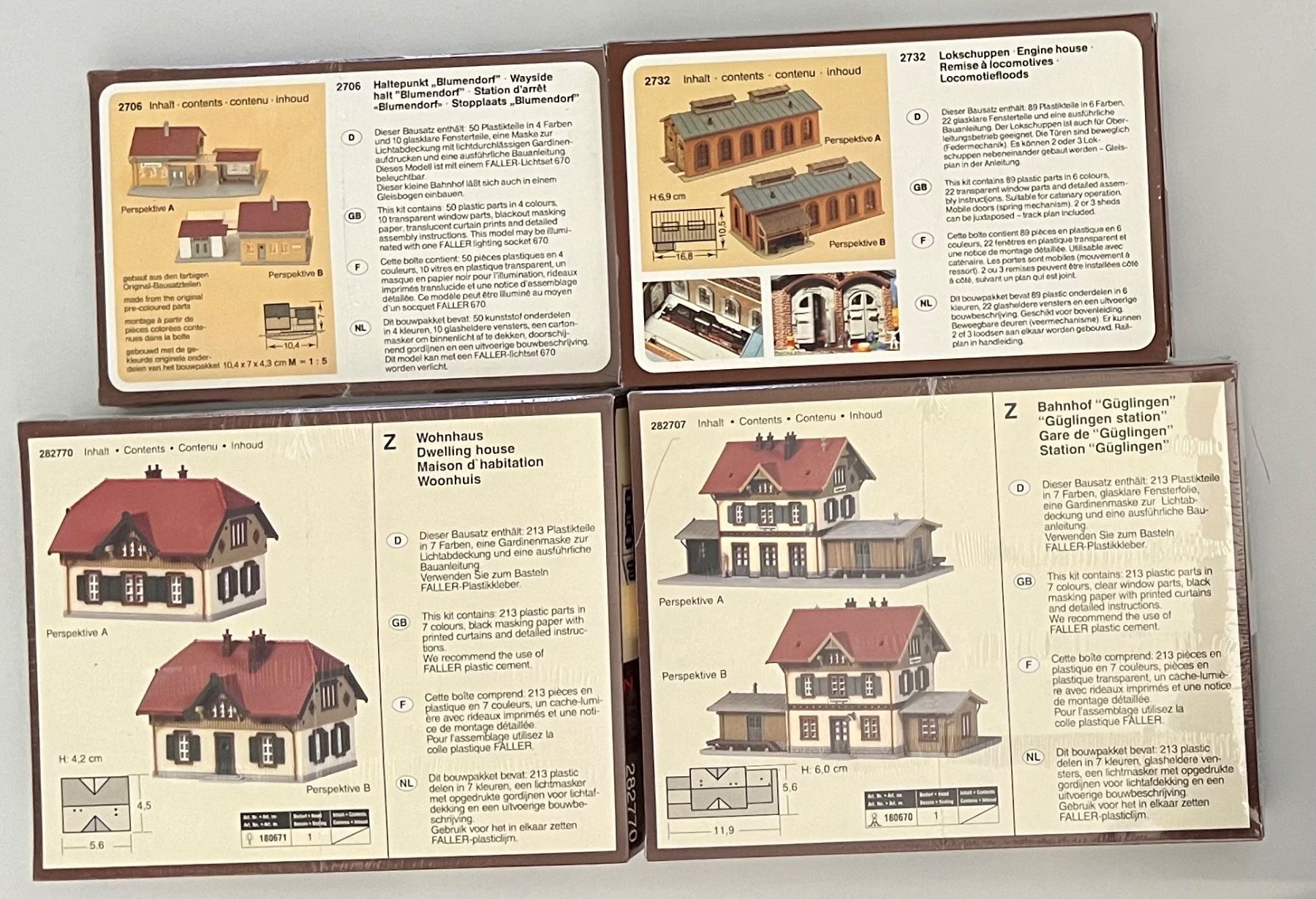 Faller Kit di modellismo & Modellini statici: 4 stk. Bausätze Faller Spur Z – Nuovo e nell'imballaggio originale da Laufen venduto da ric_9vmm 1