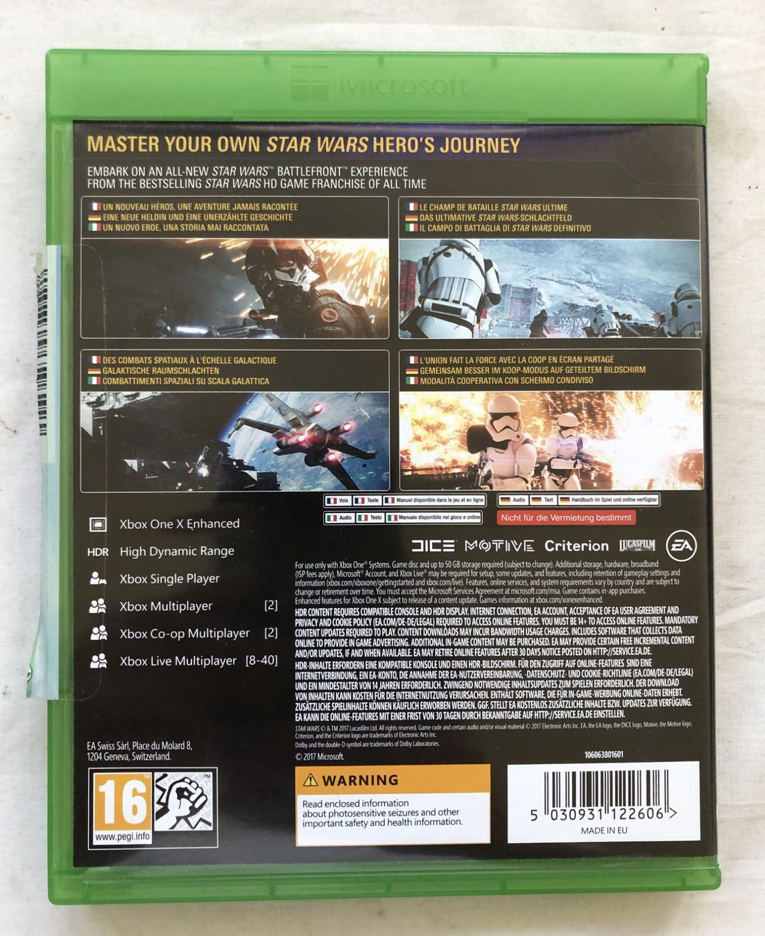 Giochi: XBOX ONE - STAR WARS BATTLEFRONT II – Usato da Schaffhausen venduto da durruti 2