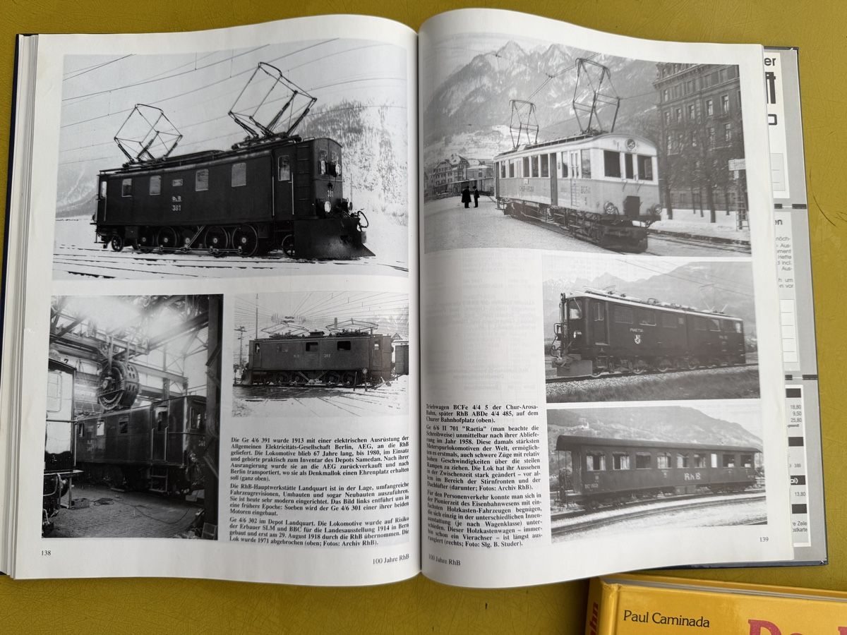Libri: 2 Bücher Rhätische Bahn Eisenbahn Schweiz  – Usato da Ennetbaden venduto da mapa05 7