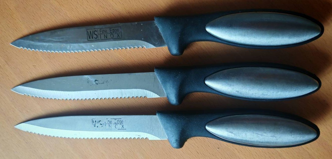 Coltelli: 3er Set Steakmesser, rostfrei – Usato da Bottighofen venduto da andax