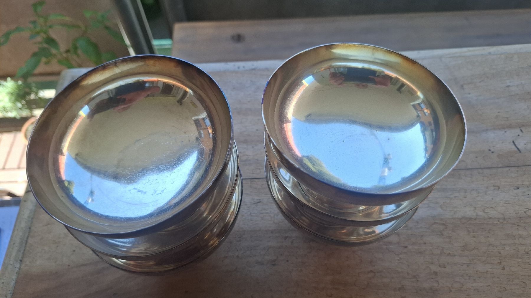 Ciotole: 6 versilberte Dessert-/Glacé-Schalen – Usato da Zürich venduto da witike 1