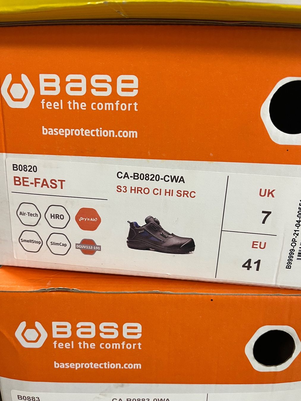 Herrenschuhe: Chaussures de sécurité BASE Be Fast B0820 - T.41 - Neuves – Neu und originalverpackt aus Satigny von SP-Industriel 1