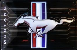 Blechschild 3D-FORD MUSTANG LOGO USA