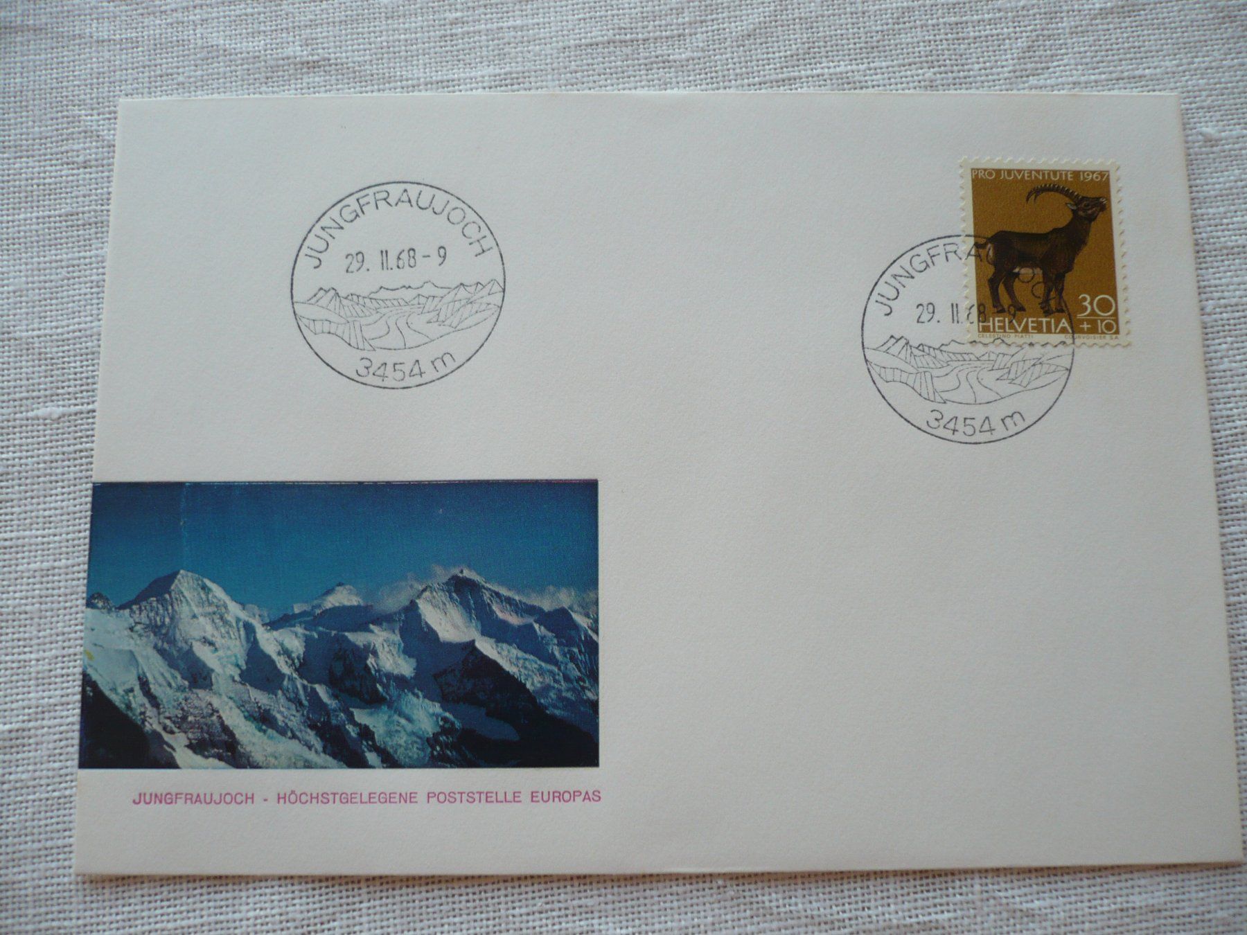 Tutti i francobolli: 1968 Werbedatumstempel Jungfraujoch – Usato da Zürich venduto da saltandpepper008