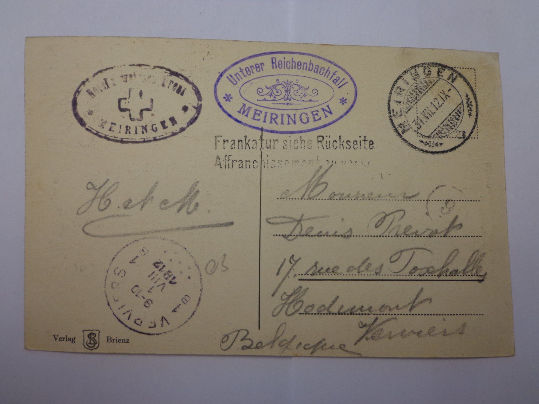 Cartoline postali: Antike Postkarten Ansichtskarten Schweiz Meiringen – Usato da Andeer venduto da Baerenburger 1