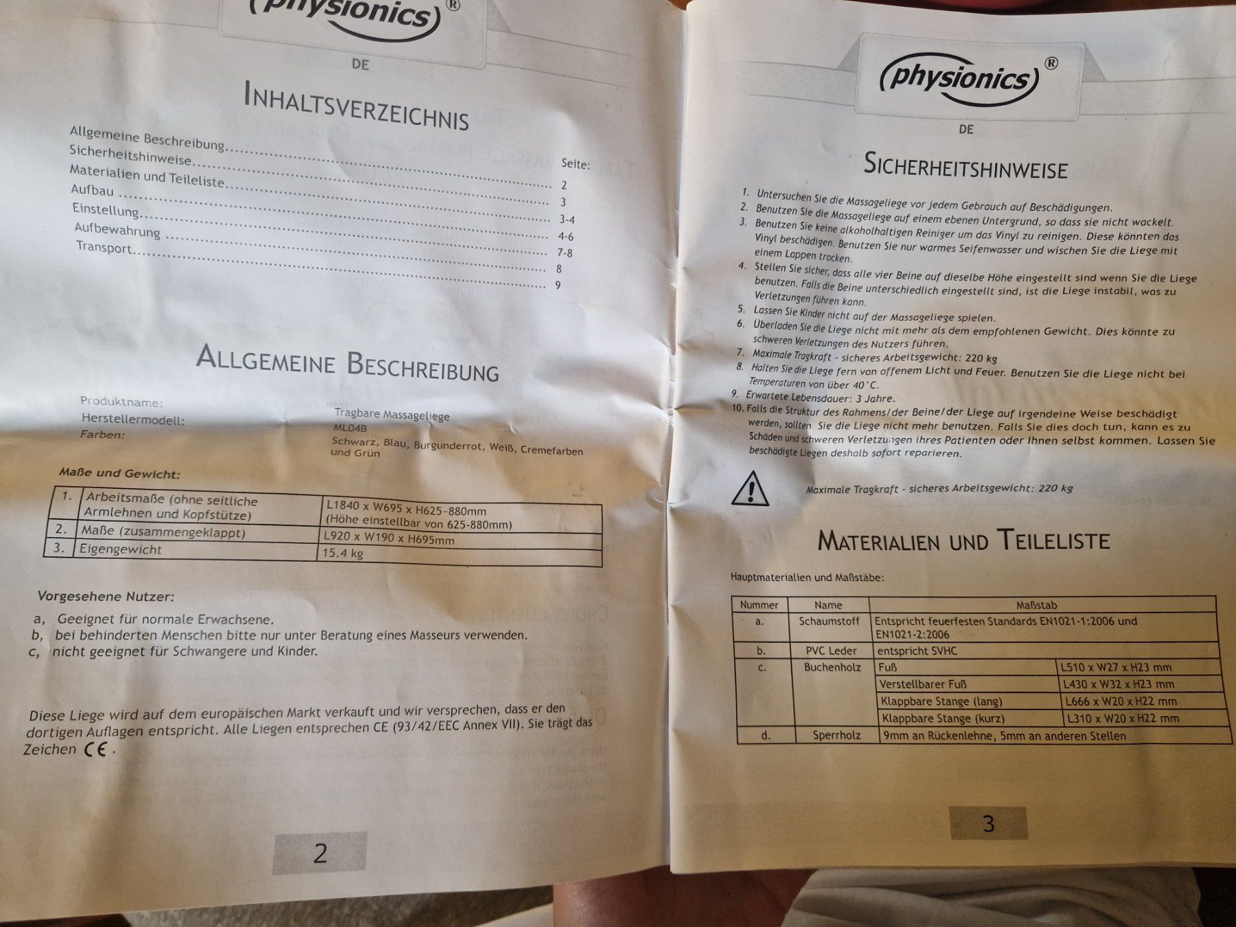 Sedie a sdraio: Massageliege ultralight – Usato da Schaffhausen venduto da Salo_de 9