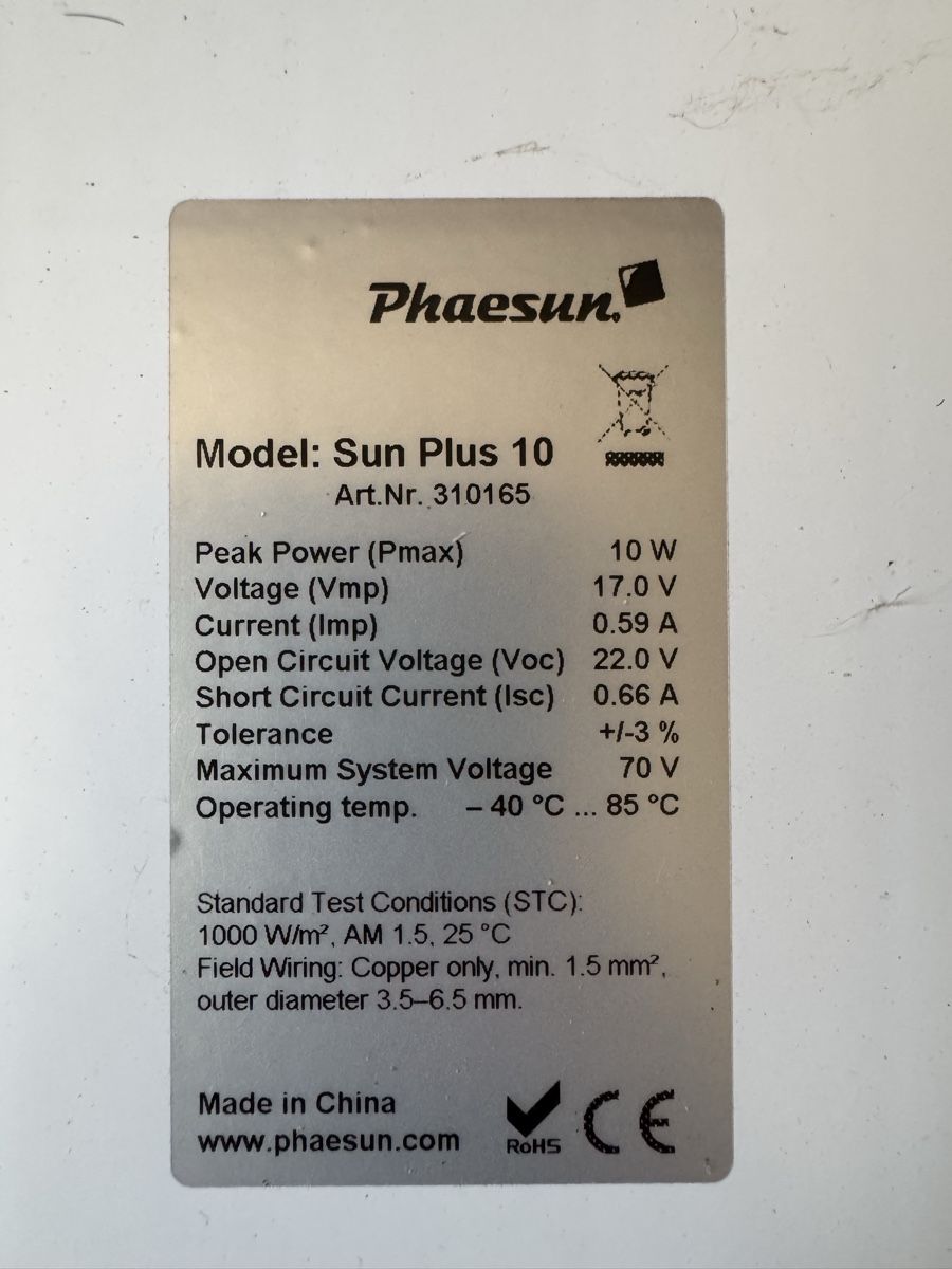 Dispositivi a energia solare: 2 Stk. Phaesun Solarmodule 10W – Usato da Langendorf venduto da oli_swg5 2