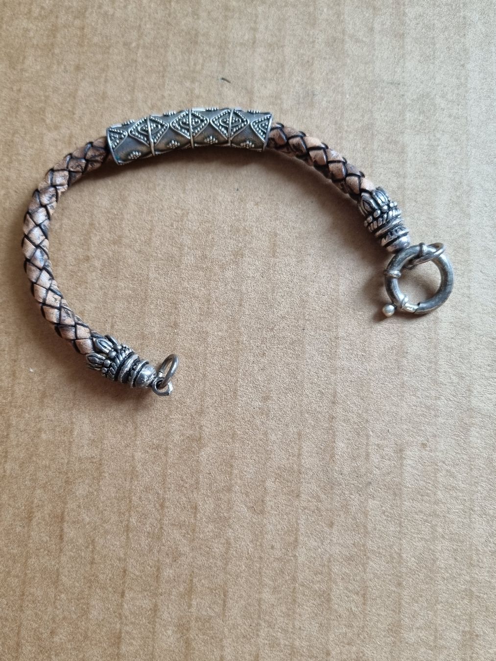 Bracciali & Braccialetti: Silber Leder Armband 925 – Usato da Schaffhausen venduto da Leveron13 4