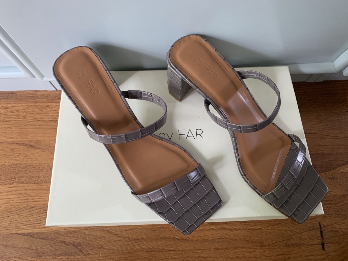 Scarpe da donna: By Far Sandalen, Grau Kroko-Optik, Grösse 40 – Usato da Rüfenacht BE venduto da anne_sophie_rin 6
