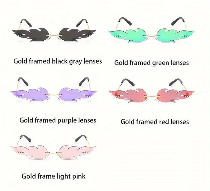 Occhiali & Lenti: Candy Flame Brille, Gadget, Meme Glasses, Rot, Orange, Blau – Nuovo e nell'imballaggio originale da Winterthur venduto da YaV 3