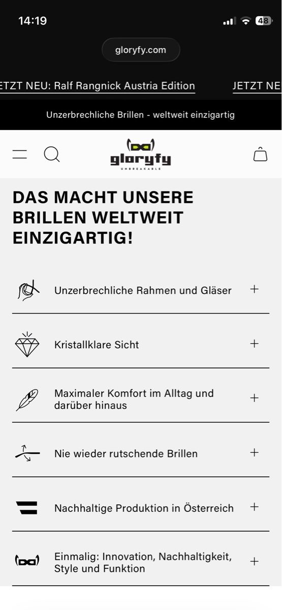 Occhiali & Lenti: Kinder Sonnenbrille Glorify Unbreakable Junior – Usato da Kriens venduto da boramisch 3