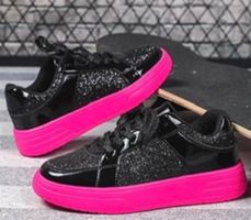 RARITÄT - edler/stylischer leichter Damenschuh, nero/pink,39