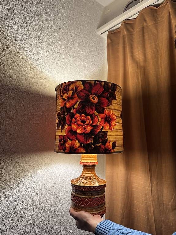 Lampade: Vintage Lampe mit Blumenmuster – Usato da Liestal venduto da ves_q5rt
