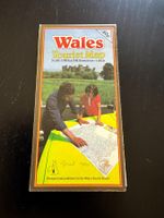 Wales Tourist Map, Vintage 1980, Strassenkarte von Wales