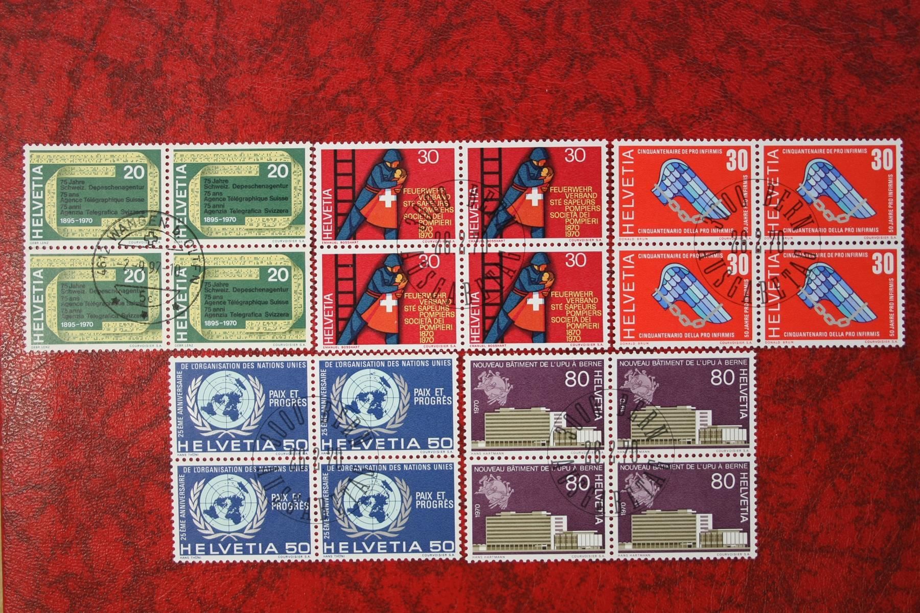 Alle Briefmarken: 1970: 476 - 480 Et. – Gebraucht aus Deitingen von Lglobi