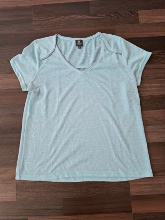 T-shirt bleu acier MANOR