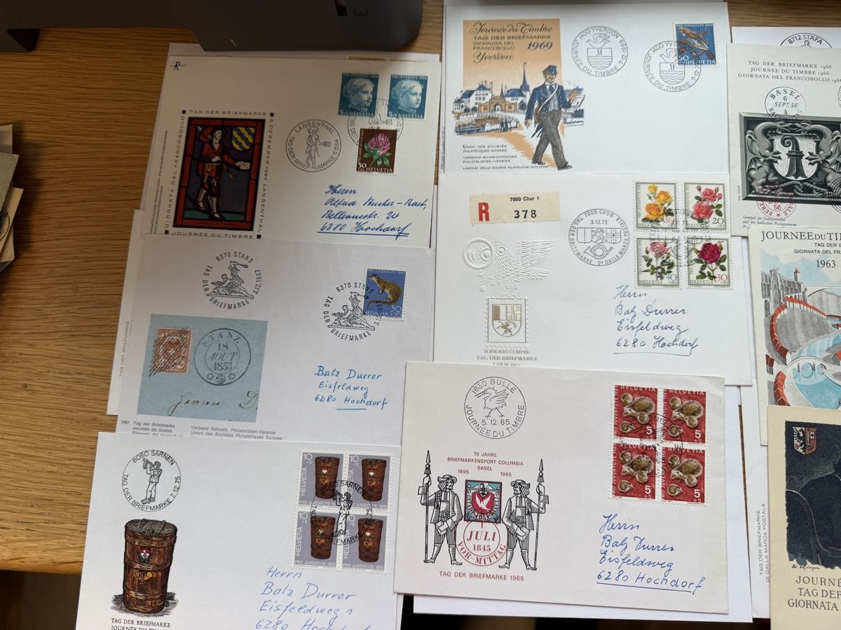 Tutti i francobolli: 30 Briefe Tag der Briefmarken Schweiz – Usato da Murgenthal venduto da Tina_4055 3