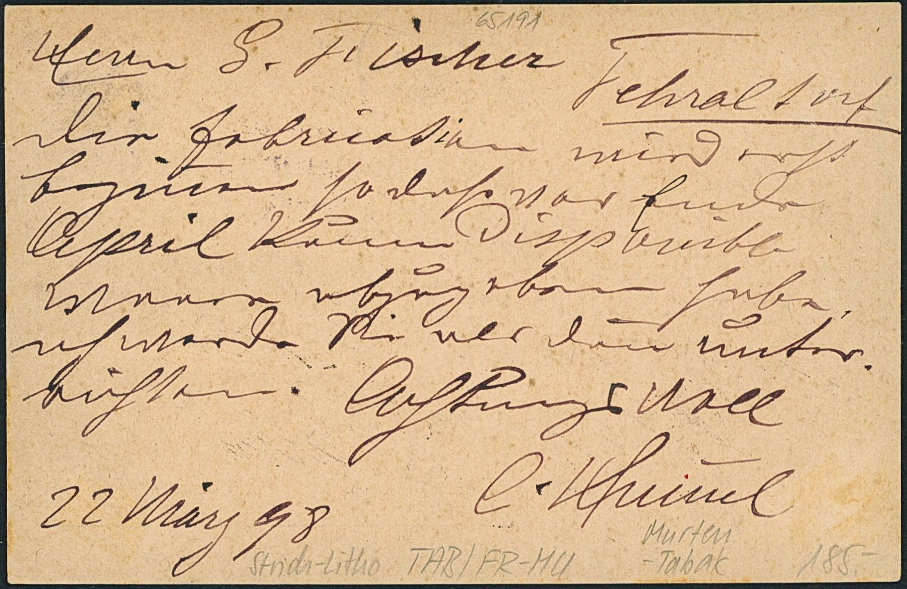 Cartoline postali: FR Murten - Litho - Tabak – Usato da Schindellegi venduto da masutka7 1