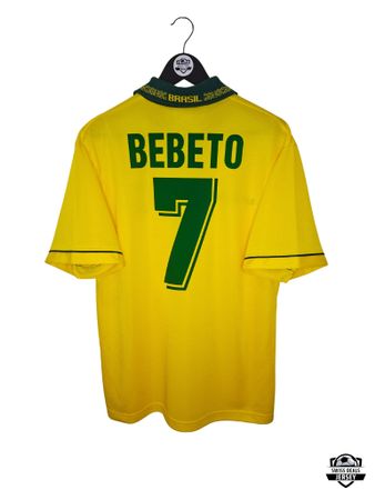 BEBETO #7 Original Brazil 1993-94 Home Trikot