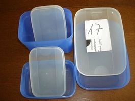 Tupperware Set, 3 Dosen, Blau, für Znüni/Zvieri, Top!