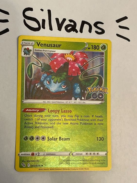 Venusaur Reverse Holo 003/078 Pokemon GO Englisch Kaufen auf Ricardo