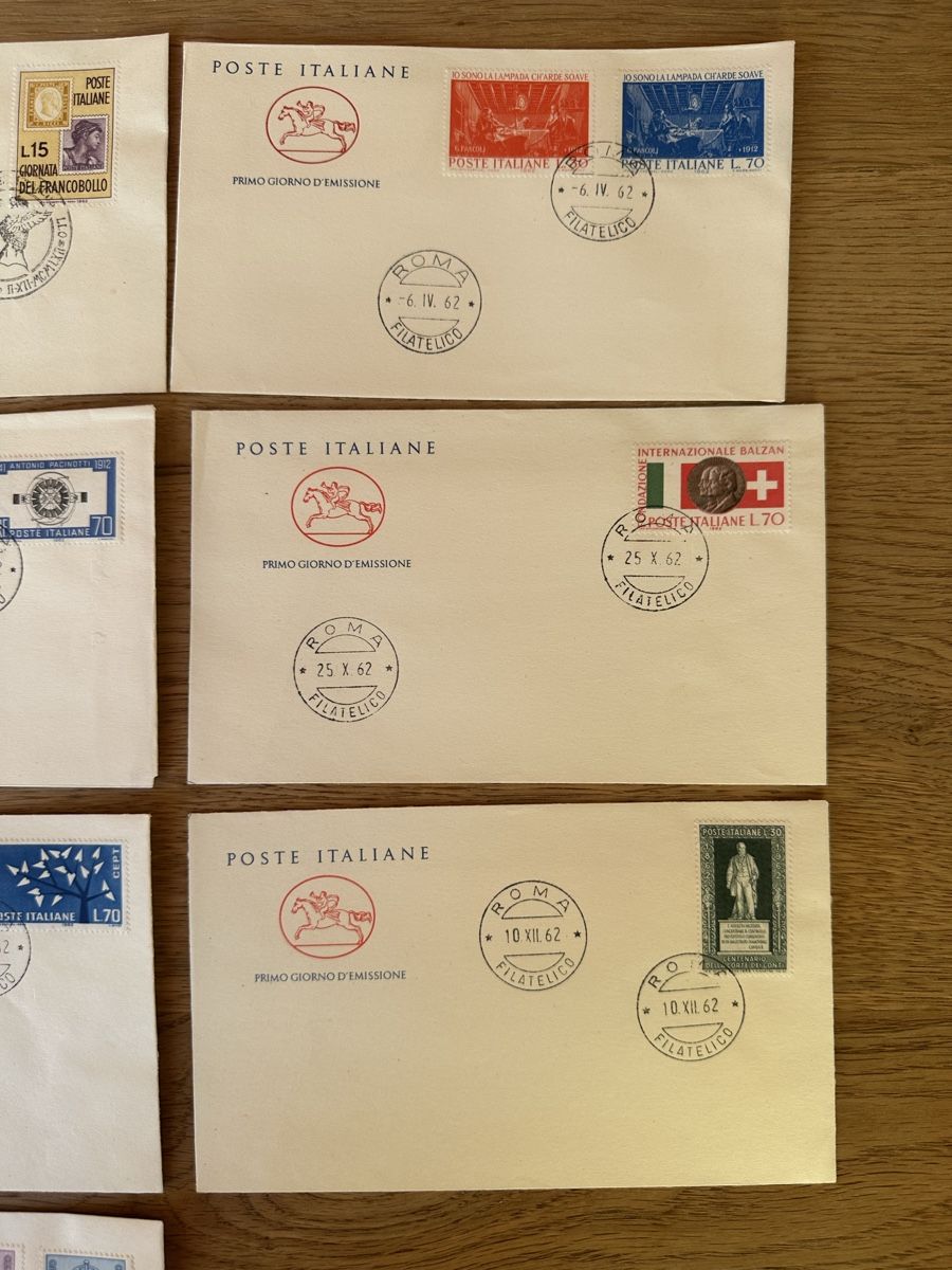 Tutti i francobolli: Italien - 10x FDC 1962 – Usato da Schmitten / FR venduto da Samsara169 3