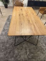 Esstisch Massivholz mit Metallbeinen 200 x 90cm