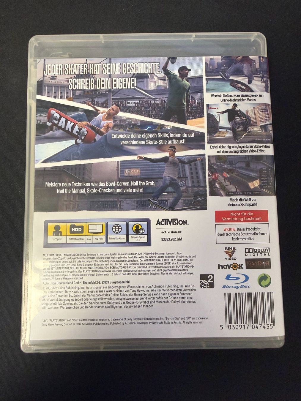 Sony Giochi: Tony Hawk's Proving Ground - PS3 – Usato da Pont-de-la-Morge venduto da Darfal 2