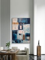 Abstraktes XXL Bild 100x140cm mit Rahmen