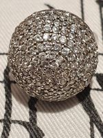 Entourage Pavé Designer Ring,  Silber 925 in Kugelform 😍
