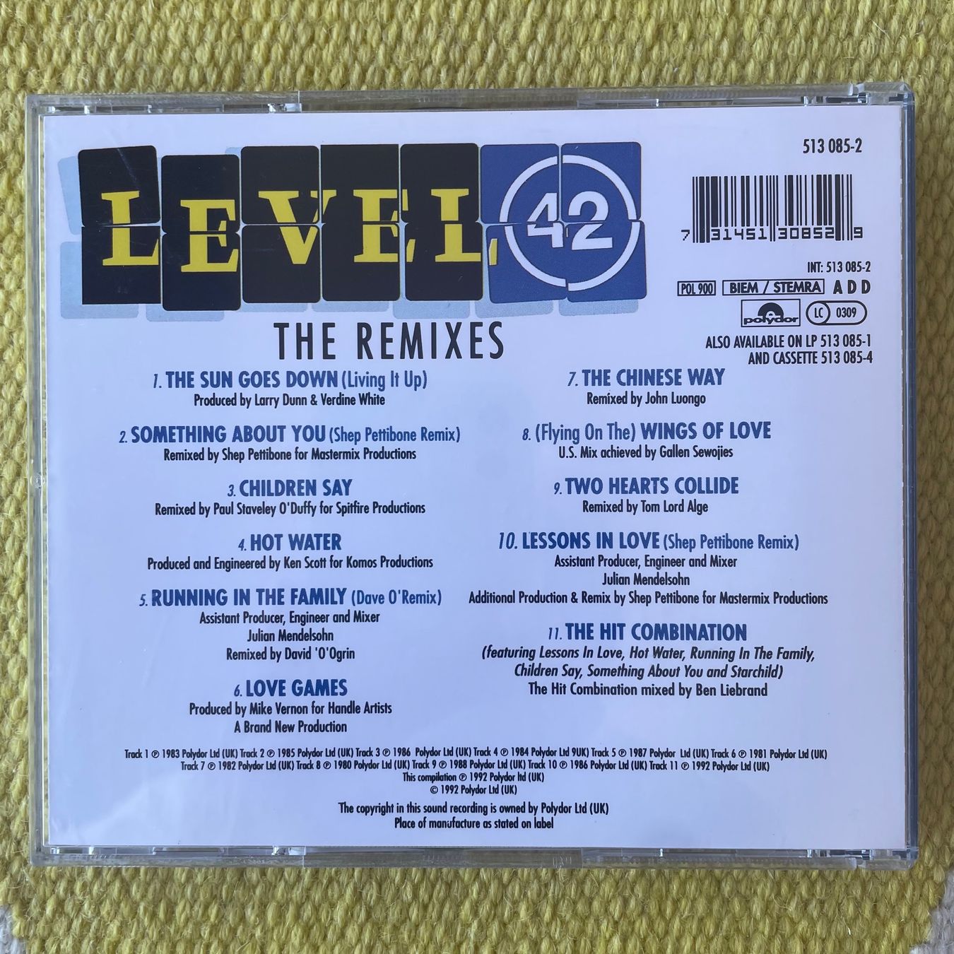 CDs: LEVEL 42-THE REMIXES – D'occasion à Rorschacherberg par CD-Roli 1