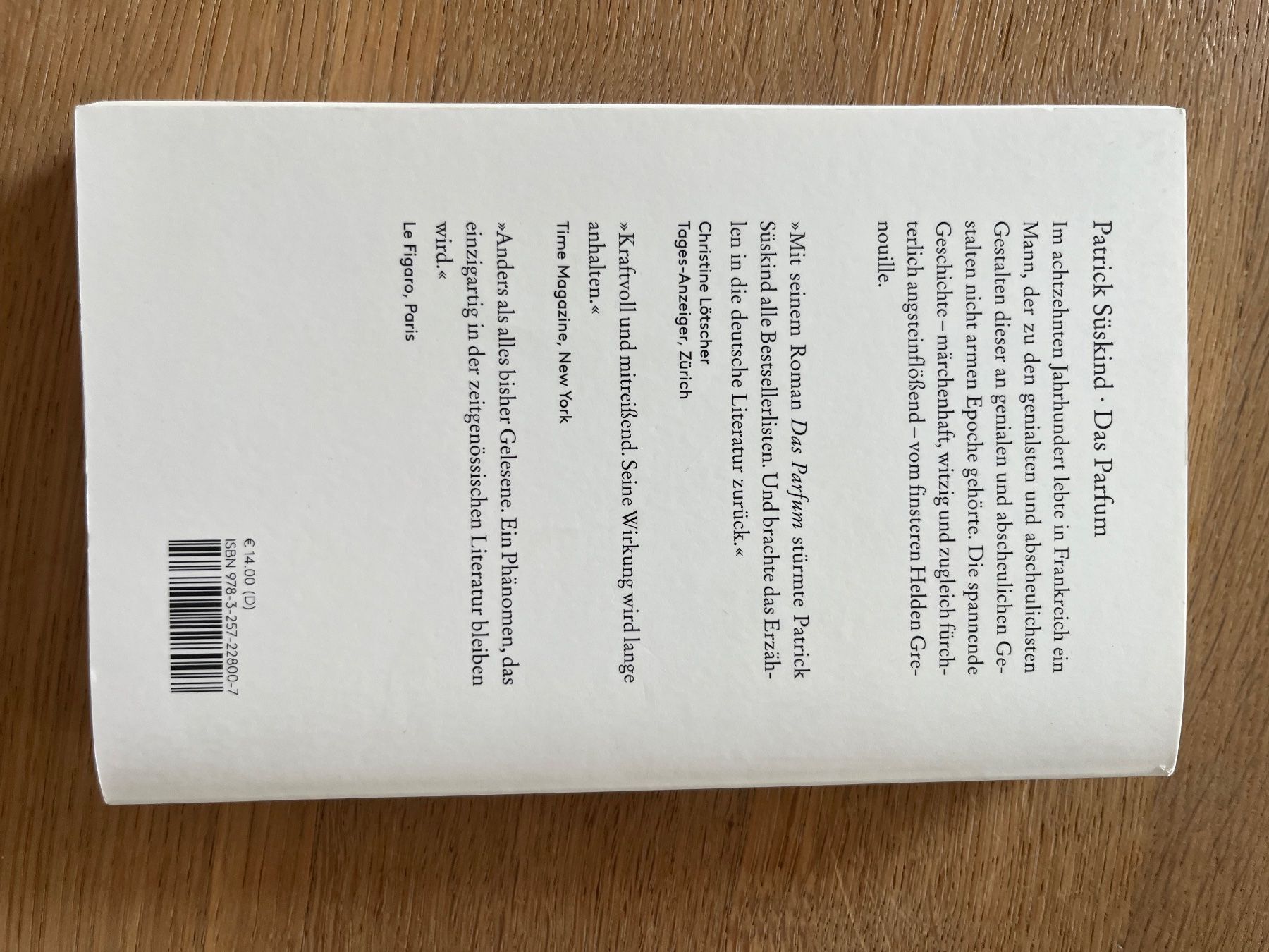 Livres: Patrick Süskind -  Das Parfum - Die Geschichte eines Mörders – D'occasion à Laupen BE par lee_ym6v 1