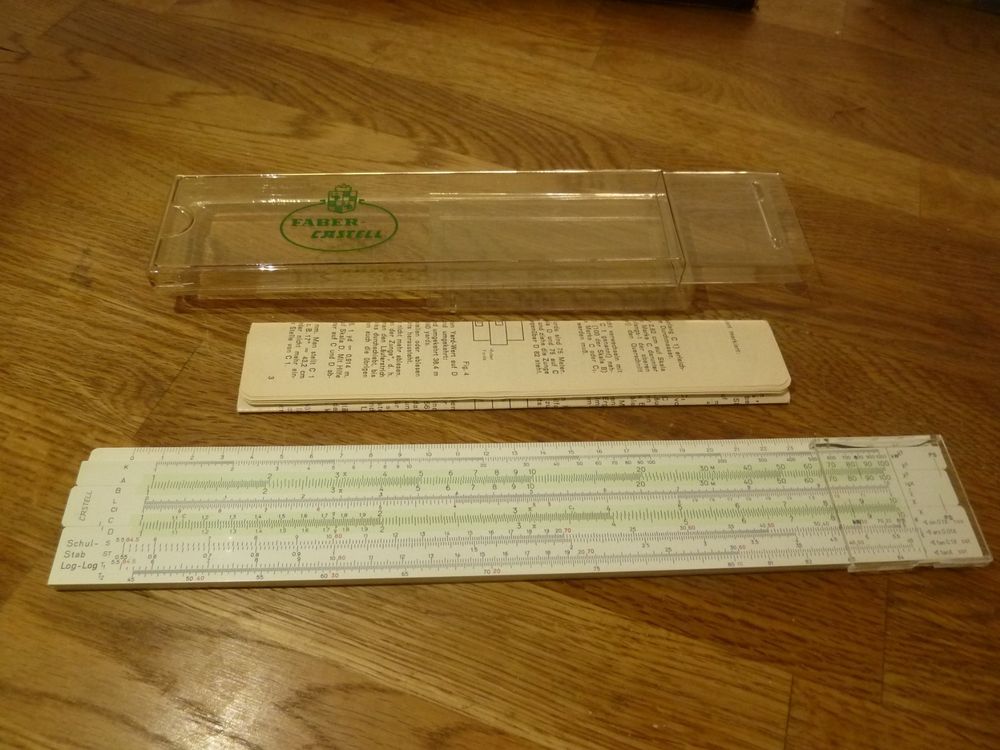 Rechenschieber FABER CASTELL Modell 57/89 original Anleitung (Gebraucht ...