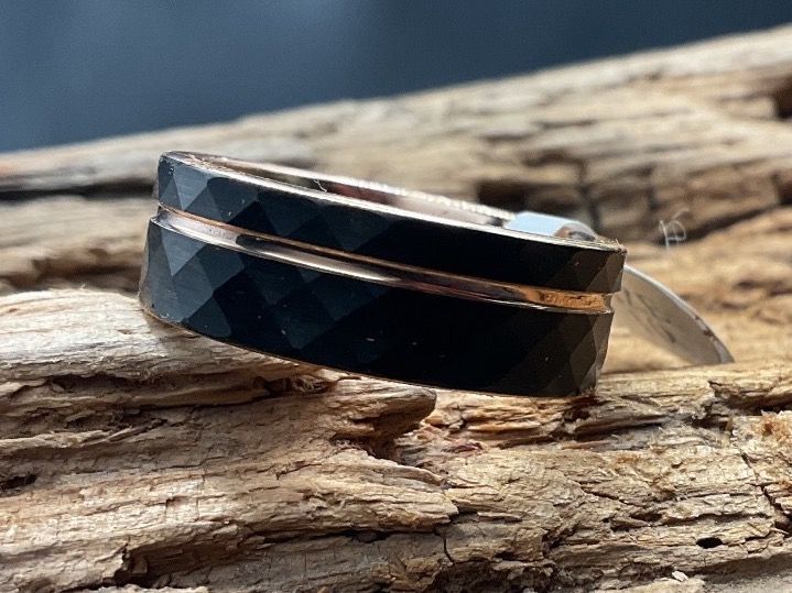 Ringe: Ringe Wolfram facettiert mit Metall rotverg. Gr, 7 – Neu (gemäss Beschreibung) aus luzern von Alpendorf1 2