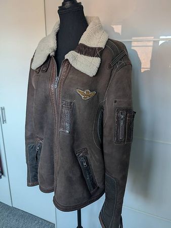 Aeronautica Militare Wildlederjacke/ Lederjacke - Grösse 54
