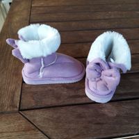 Bottines/Pantoufles chaudes, mauves, neuves