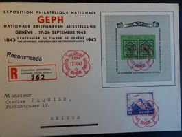 17.IX.43 FDC GEPH Nationale Ausstellung