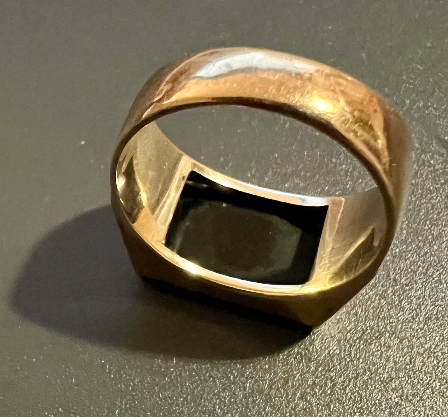 Anelli: Gold-Ring 14K mit Onyx – Usato da Chur venduto da Penting1935 4