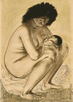 Erni Hans "Mütterlichkeit"Original handsignierte Lithografie