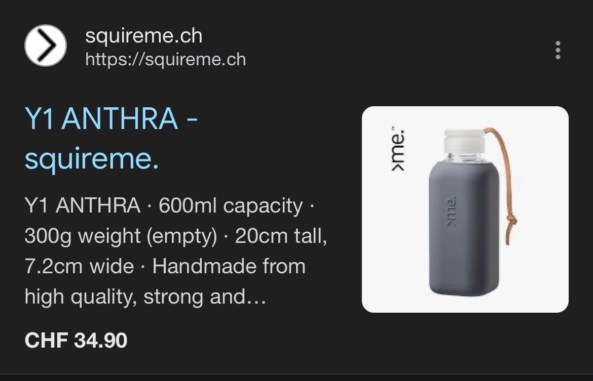 Borracce & Thermos: Wasserflasche aus Glas – Usato da Zürich venduto da Lp_bn 3