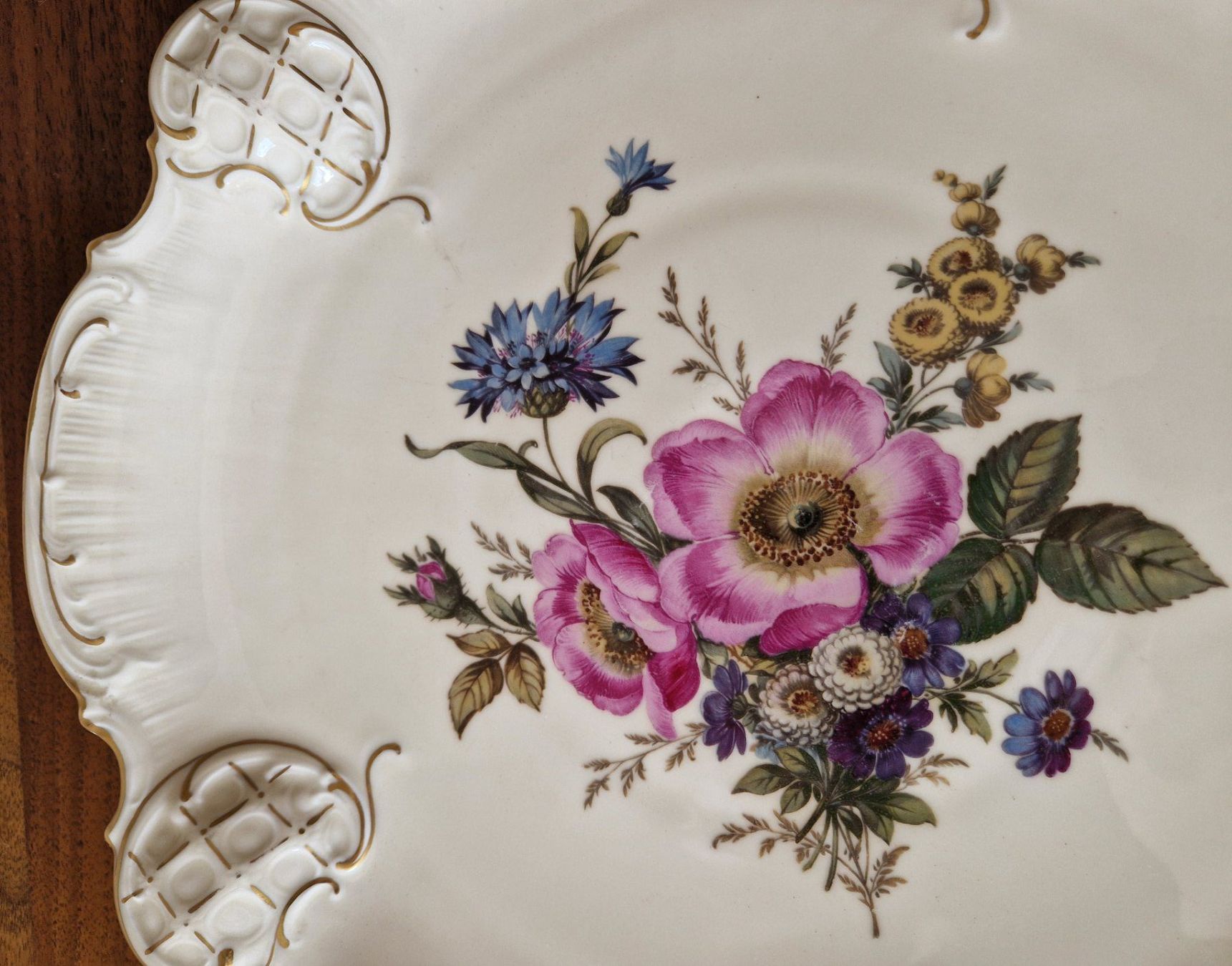 Rosenthal Piatti di portata: Antike Servierplatte mit Blumenmuster, Rosenthal – Nuovo (secondo la descrizione) da Bern venduto da Antikbatik 3