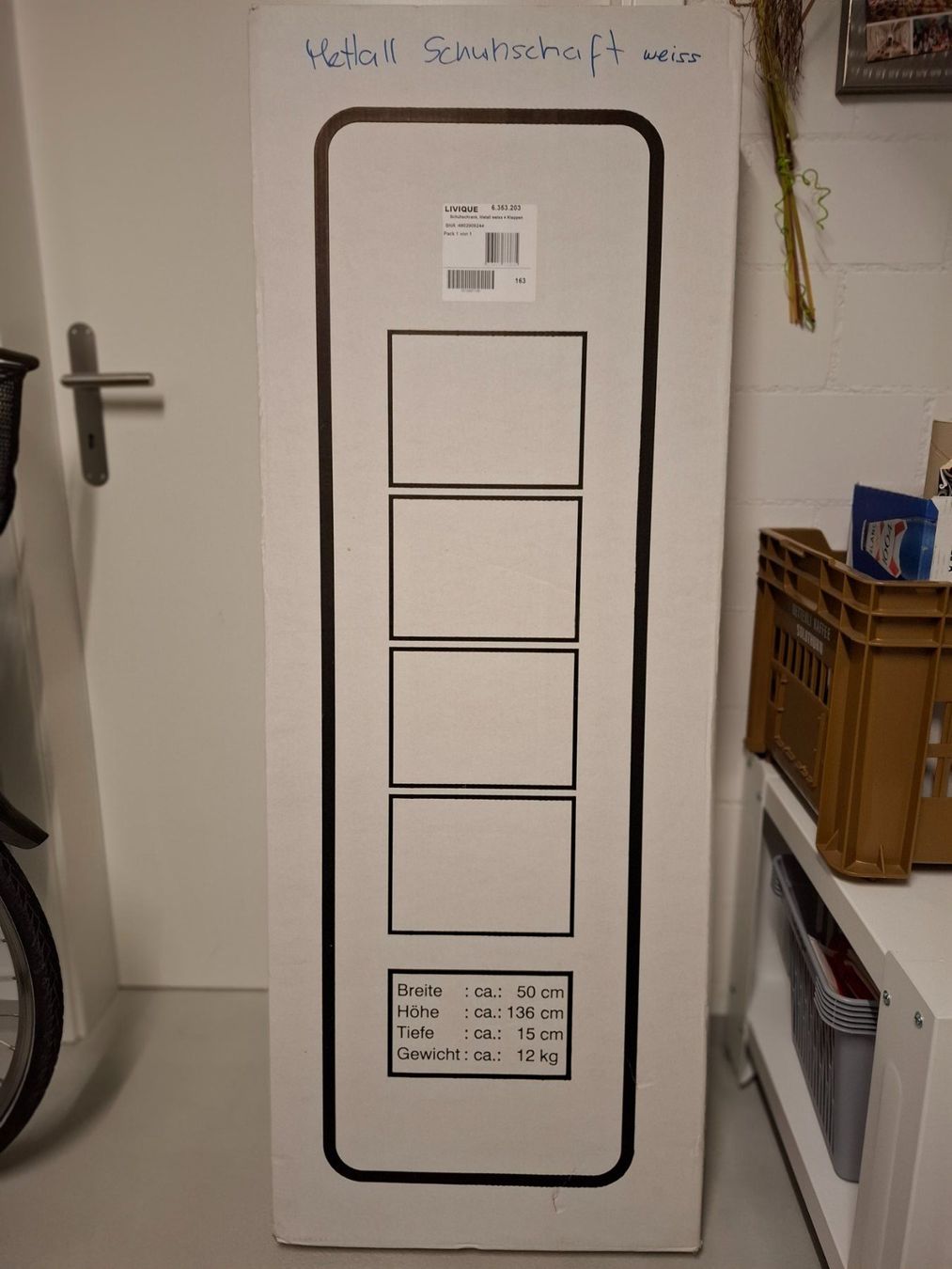 Livique Schränke: Schuhschrank, Metall weiss – Neu und originalverpackt aus Zuchwil von ret_shw8