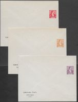 1907 drei Privat GS * Werteindrucke verschieden schön ab 1.-