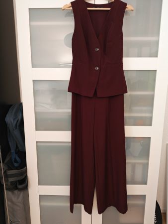 Mango Jumpsuit - bordeaurot, Grösse XS