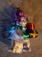 Weihnachtsbaumschmuck süsser Schneemann, Glas,handbemalt